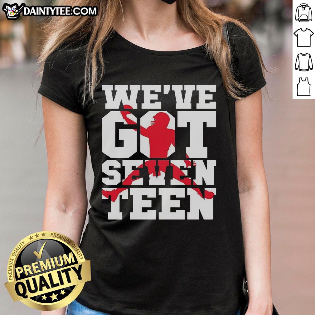 Awesome Buffalo Bills 'We've Got Seventeen' ladies tee showcasing team spirit and style for fans.