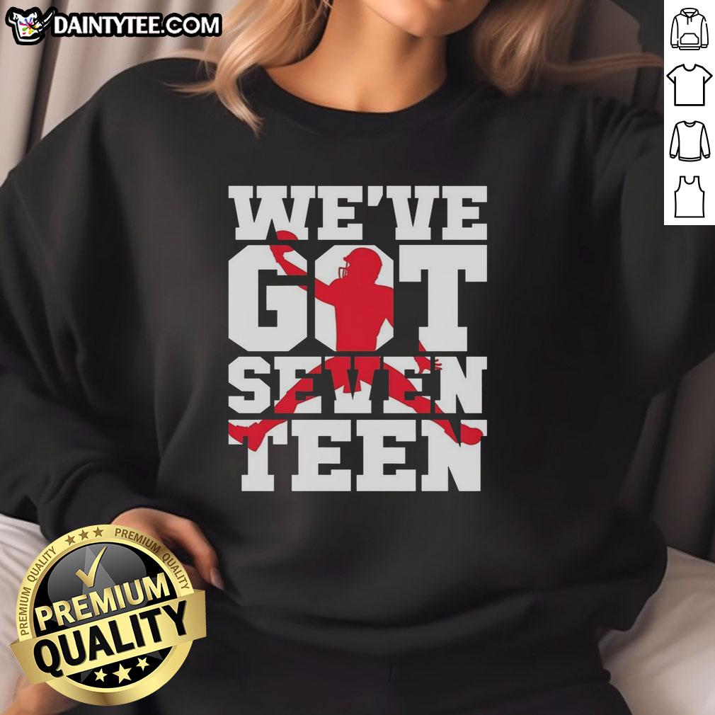 Alt Text: Awesome Buffalo Bills We've Got Seventeen Sweatshirt in blue, showcasing team pride and stylish design for fans.