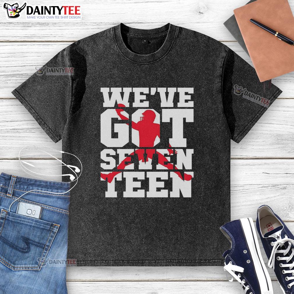 Awesome Buffalo Bills We've Got Seventeen washed t-shirt featuring vibrant team colors and logo, perfect for fans.