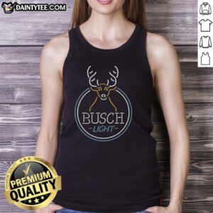 Alt Text: Awesome Busch Light deer neon tank top design featuring vibrant colors and a stylish graphic for summer wear.