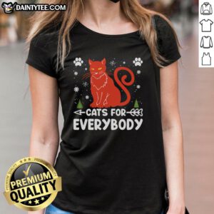 Awesome Cats for Everybody Ladies Tee featuring a playful cat graphic, perfect for cat lovers and casual wear.