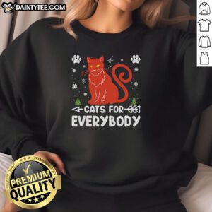 Awesome Cats for Everybody Sweatshirt featuring playful cat graphics, perfect for cat lovers and cozy casual wear.