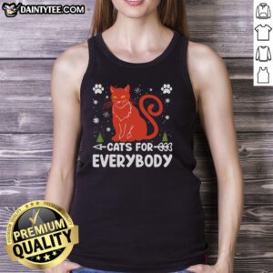 Awesome Cats for Everybody tank top featuring playful cat designs, perfect for cat lovers and casual wear.