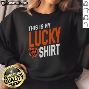 Awesome Chicago Bears sweatshirt, showcasing team spirit and luck, perfect for game day and fans.