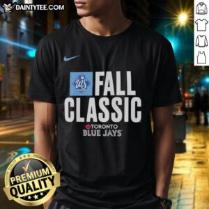 Alt Text: Awesome Fall Classic Toronto Blue Jays 2025 World Series T-Shirt featuring bold team graphics and vibrant colors.