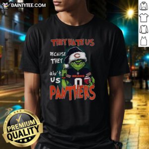Awesome Grinch football t-shirt featuring Carolina Panthers and Chicago Bears, perfect for fans celebrating rivalry.