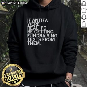Awesome hoodie featuring humorous Antifa fundraising text design, perfect for activism and casual wear. Shop now!