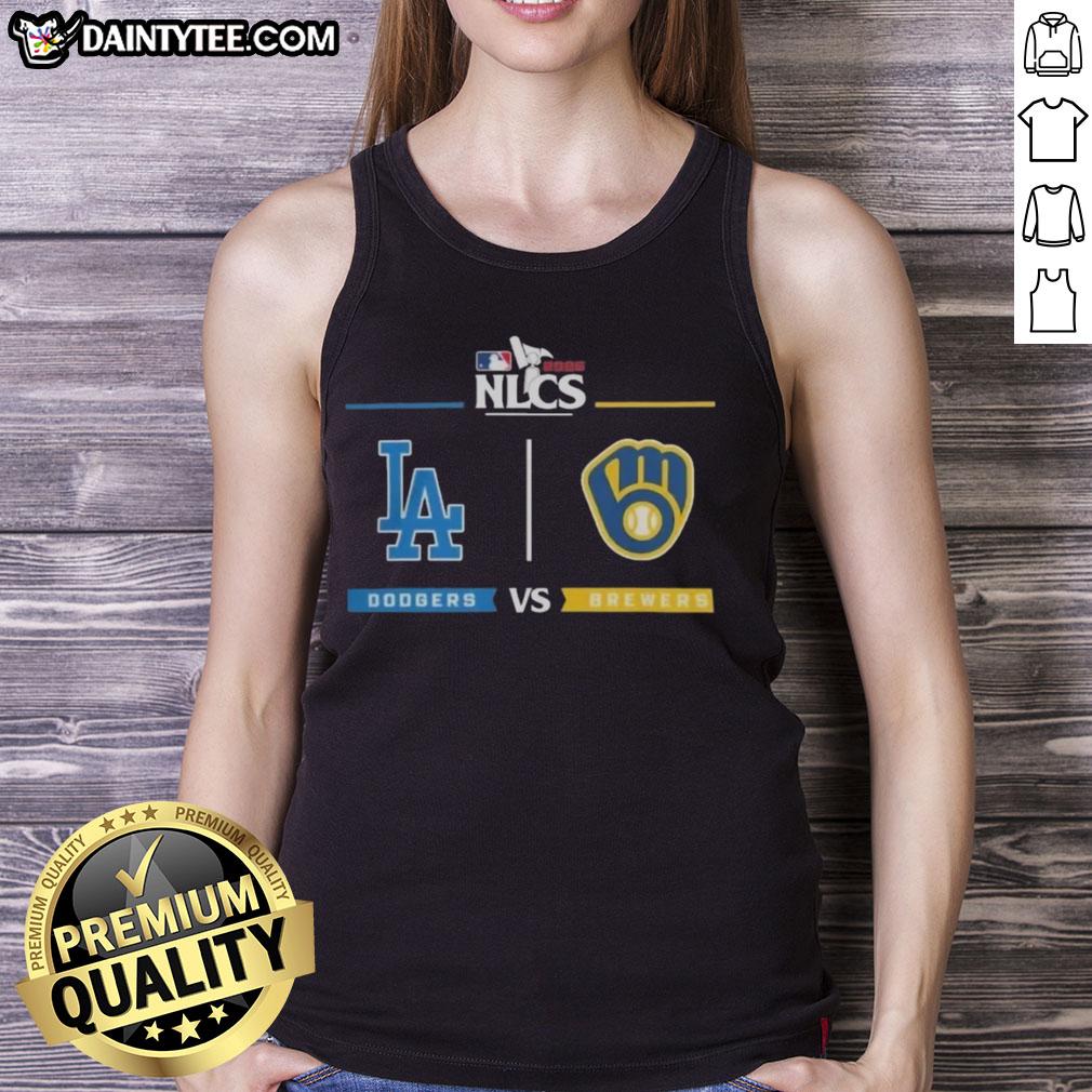 Awesome Los Angeles Dodgers vs Milwaukee Brewers 2025 NLCS baseball playoffs series matchup tank top design