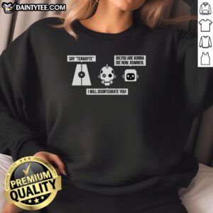 Alt Text: Awesome Love Death and Robots Three Robots sweatshirt featuring vibrant graphics and a stylish design for fans.