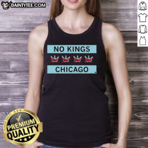 Awesome No Kings Chicago Flag Tank Top featuring a vibrant design celebrating Chicago's iconic flag style.