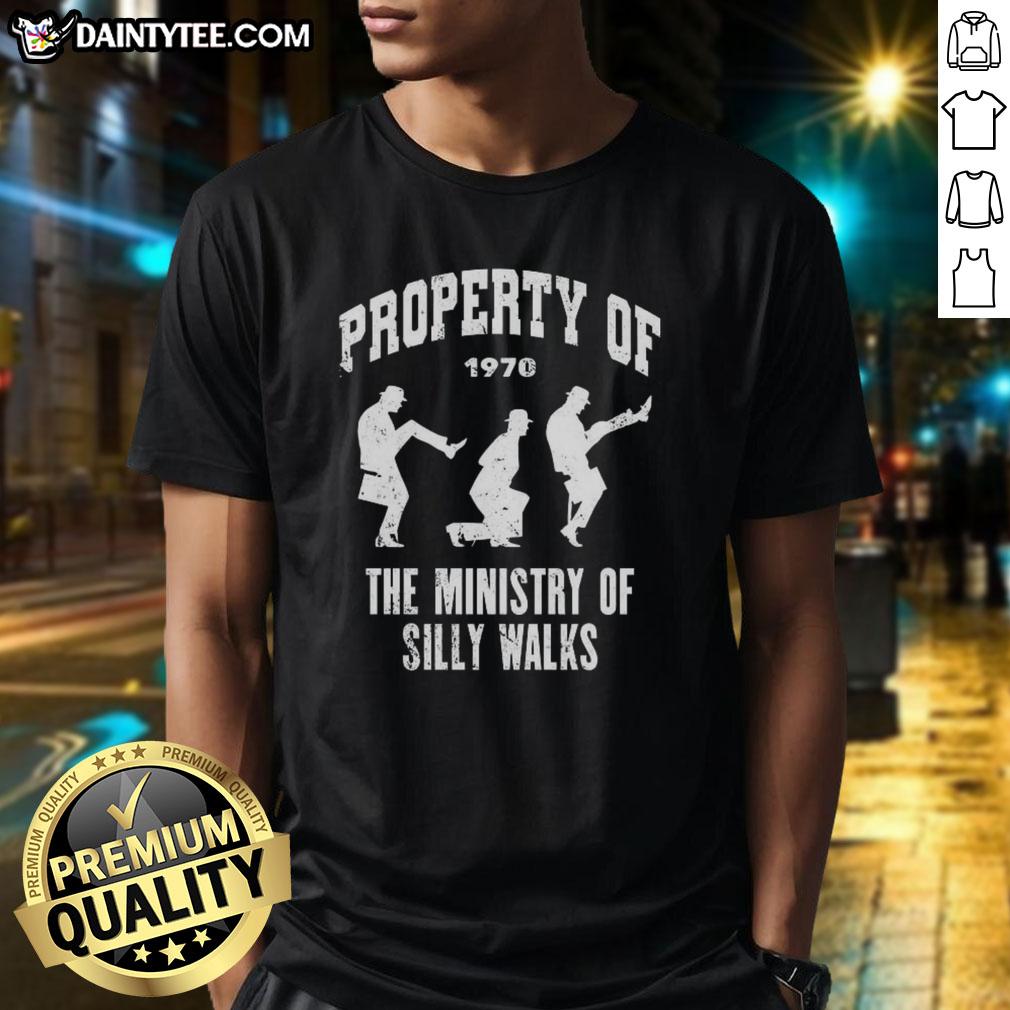 Awesome Property Of The Ministry Of Silly Walks T-Shirt featuring iconic design and humorous graphics for fans.