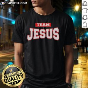 Awesome Team Jesus Christian Patriot T-Shirt featuring a bold design with patriotic symbols and faith-inspired graphics.