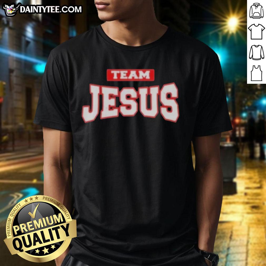 Awesome Team Jesus Christian Patriot T-Shirt featuring a bold design with patriotic symbols and faith-inspired graphics.