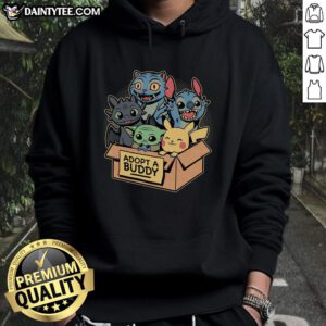 Cute Adopt A Buddy Animal Game hoodie featuring colorful graphics of adorable animals, perfect for fans of the game.