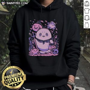 Adorable underwater scene featuring a child in a Cute Underwater Trick or Treat Halloween Hoodie, perfect for festive fun.