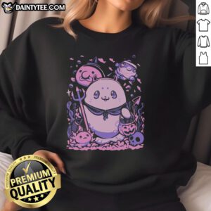 Adorable underwater-themed Halloween sweatshirt featuring cute sea creatures for a festive Trick or Treat look.