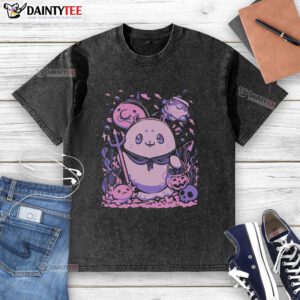 Adorable underwater Halloween-themed t-shirt featuring trick-or-treat design, perfect for festive celebrations.