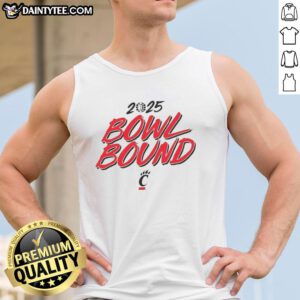 Good Cincinnati Bearcats Bowl Bound 2025 Tank Top featuring team colors and logo, perfect for fans supporting the team.
