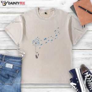 Good Dandelion Flower Detroit Lions Football Logo Washed T-Shirt showcasing vibrant design and soft fabric for fans.