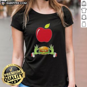 Good Grinch Hands Love Applebee's Merry Christmas Ladies Tee featuring festive design and holiday spirit.