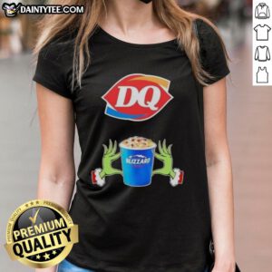 Good Grinch Hands Love Dairy Queen Merry Christmas Ladies Tee featuring festive graphics and festive colors for holiday cheer.