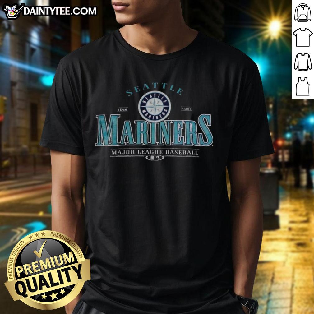 Seattle Mariners Team Pride MLB 2025 T-Shirt featuring vibrant design for passionate baseball fans.