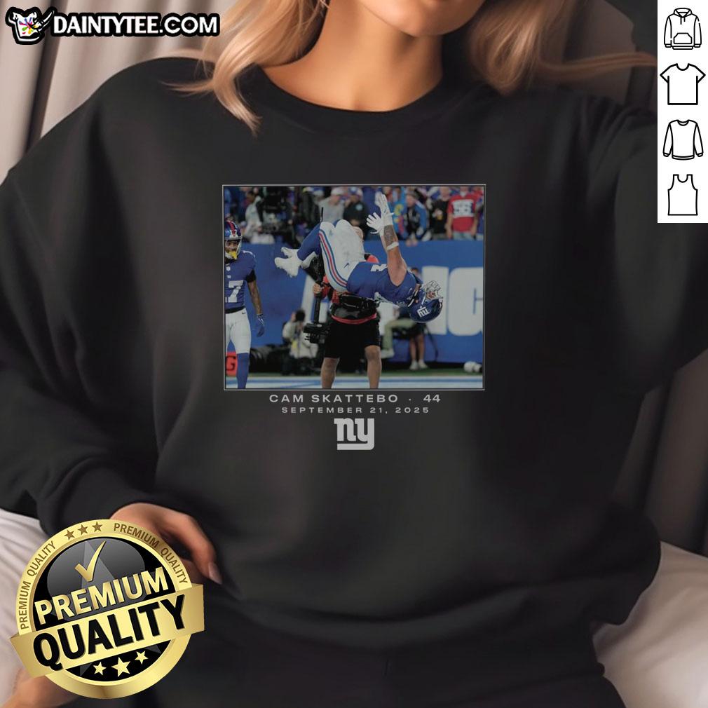 Hot Cam Skattebo Black New York Giants NFL sweatshirt featuring Flash Features design for Week 3 game day style.