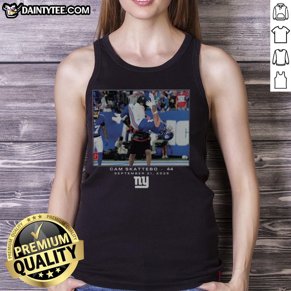 Hot Cam Skattebo Black New York Giants NFL Week 3 tank top showcasing team spirit and stylish design for fans.