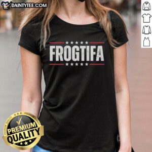 Hot Frogtifa Portland Frog Protest Ladies Tee featuring vibrant frog graphics and protest slogans for eco-conscious fashion.