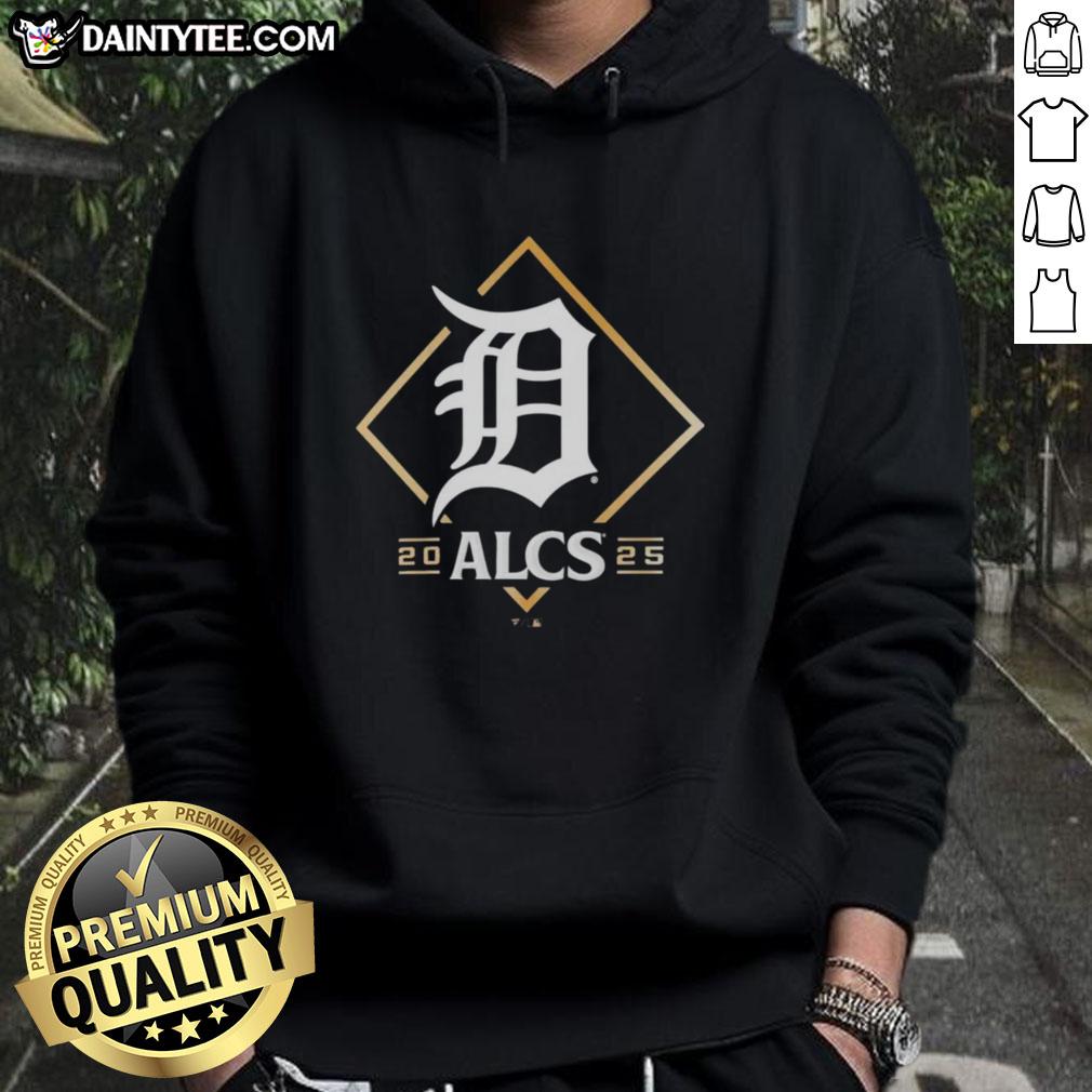Alt Text: Official Detroit Tigers ALCS Bound 2025 Hoodie - stylish fan apparel for supporting the Tigers in the playoffs.