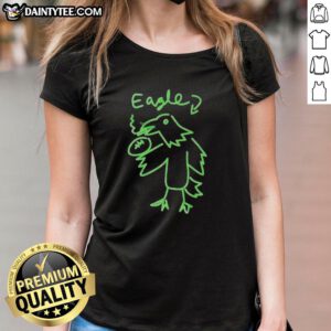 Official Philadelphia Eagles Kelly Green Ladies Tee showcasing team logo and stylish design for female fans.