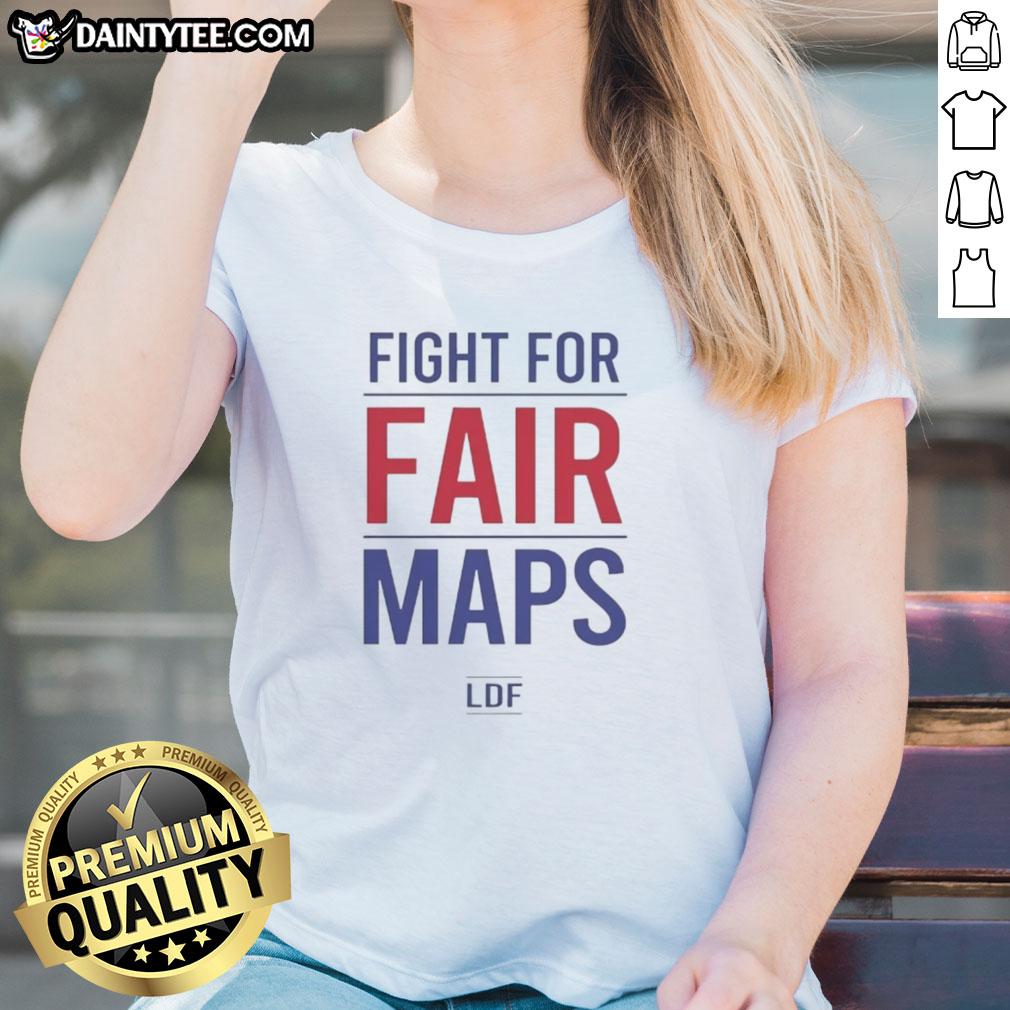 Premium Fight For Fair Maps LDF Ladies Tee showcasing a stylish design perfect for advocates of fair representation.