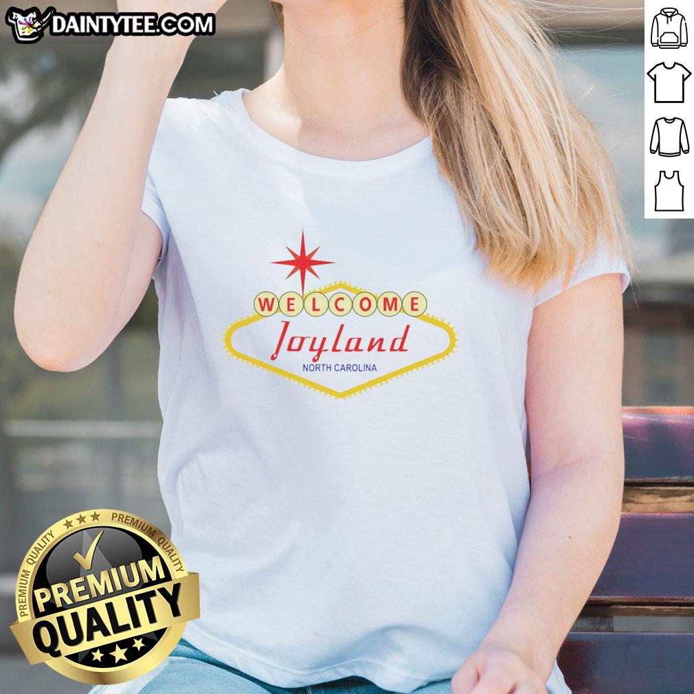 Premium Welcome Joyland Stephen King North Carolina Ladies Tee featuring a stylish design for fans of the author.
