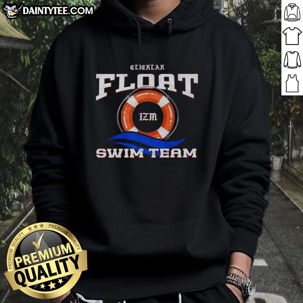 Pretty IZM Float Swim Team Music Hoodie featuring vibrant design and comfortable fit for swim enthusiasts and music lovers.