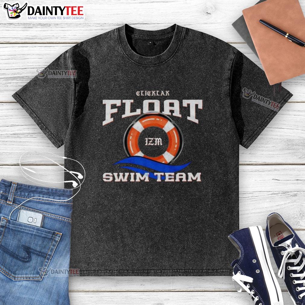 Alt Text: Pretty IZM Float Swim Team Music Washed T-Shirt in vibrant colors, perfect for swim enthusiasts and casual wear.