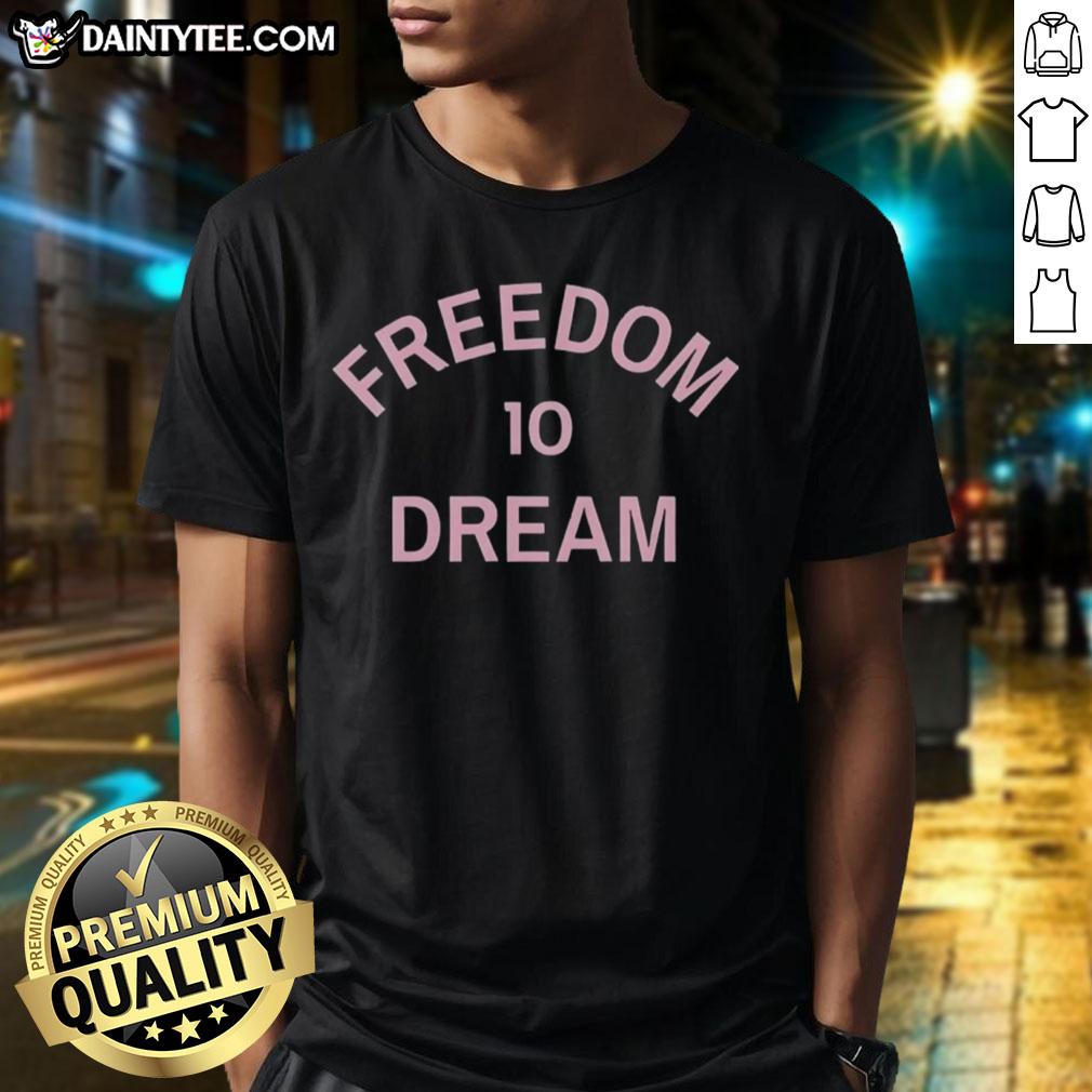 Alt Text: Lionel Messi in a stylish Freedom 10 Dream T-Shirt, showcasing his passion for soccer and fashion.