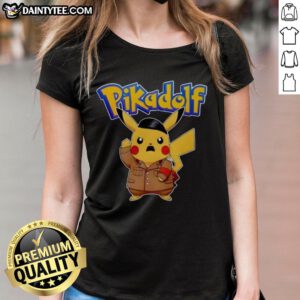 Pretty Pikadolf Pokemon Pikachu ladies tee featuring a vibrant Pikachu design, perfect for Pokmon fans.