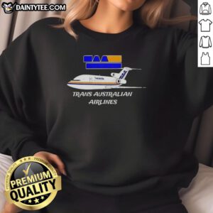 Alt Text: Awesome Trans Australian Airlines logo on a stylish plane sweatshirt, perfect for aviation enthusiasts.