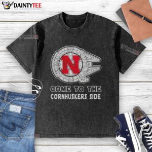 Official Star Wars Nebraska Cornhuskers side washed t-shirt featuring vibrant graphics and a comfortable fit.