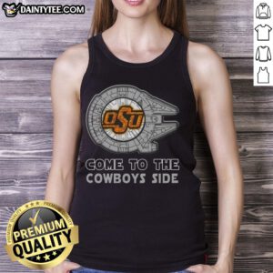 Official Star Wars Come to the Oklahoma State Cowboys Side Tank Top featuring a stylish design for fans and collectors.