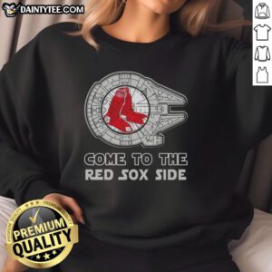 Premium Star Wars Come to the Boston Red Sox Side Sweatshirt featuring iconic graphics and a stylish design for fans.