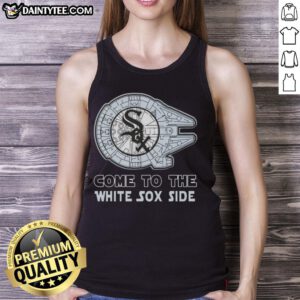 Alt Text: Premium Star Wars Come to the Chicago White Sox Side Tank Top featuring a stylish design and vibrant colors.