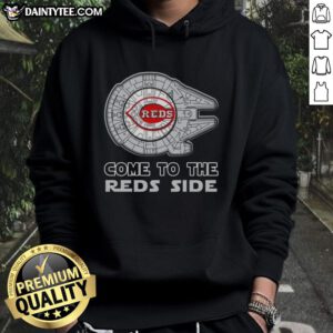 Premium Star Wars Come to the Cincinnati Reds Side Hoodie featuring a stylish design for fans and collectors.