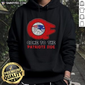 Premium Star Wars hoodie featuring New England Patriots logo, perfect for fans combining style and fandom.