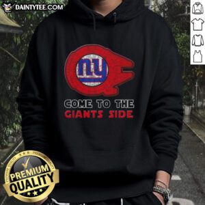 Premium Star Wars New York Giants Side Hoodie featuring iconic designs for fans of both franchises.