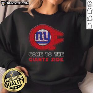 Premium Star Wars sweatshirt featuring New York Giants logo, perfect for fans blending sports and sci-fi style.