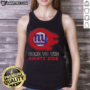 Premium Star Wars tank top featuring New York Giants design, perfect for fans of both franchises. Stylish and comfortable.