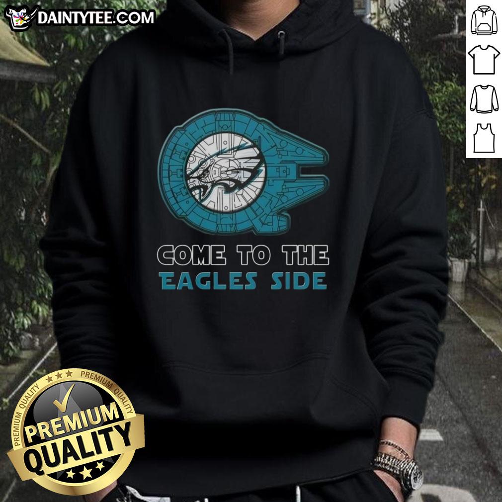 Premium Star Wars Philadelphia Eagles Side Hoodie featuring iconic designs for fans and collectors.