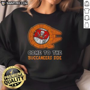 Premium Star Wars Tampa Bay Buccaneers side sweatshirt featuring a stylish design for fans and collectors.