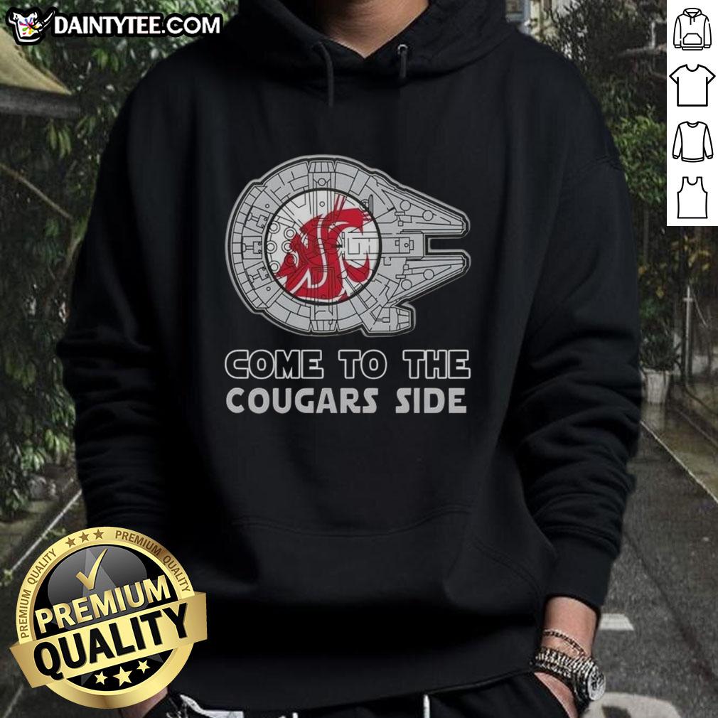 Stylish Pretty Star Wars hoodie featuring Washington State Cougars logo, perfect for fans and cozy wear.